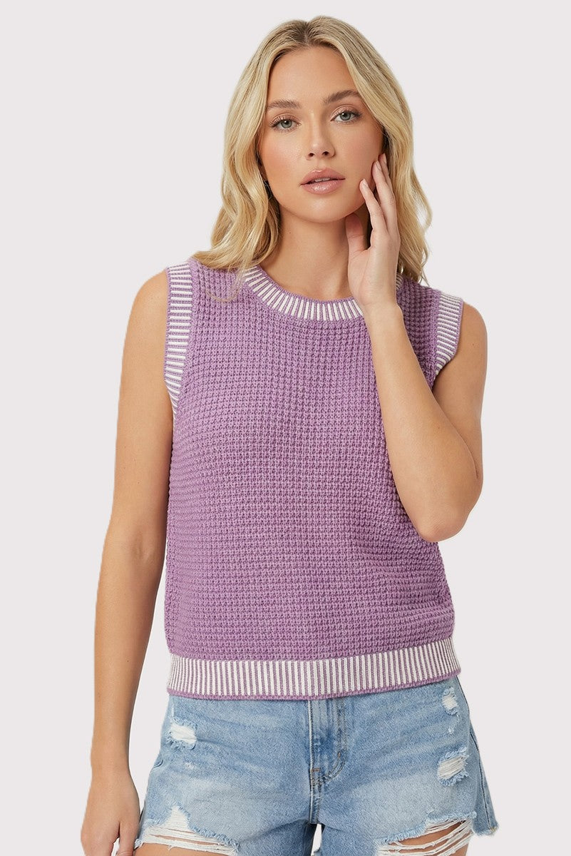 Buck Stitch Orchid Tank