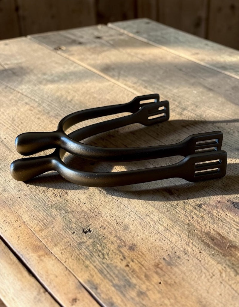 Powder Coated Black English Spurs - 1"