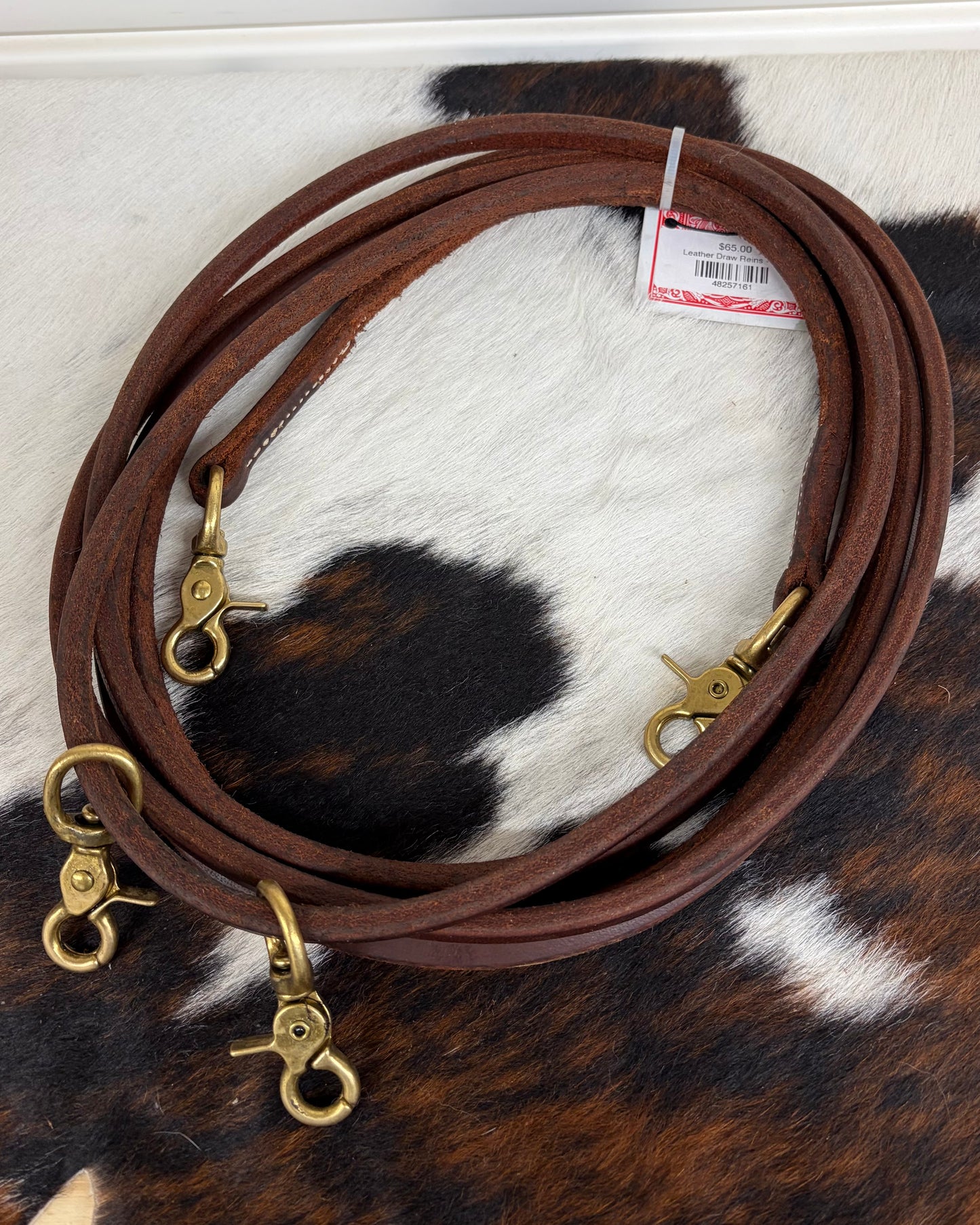 Leather Draw Reins - Flat