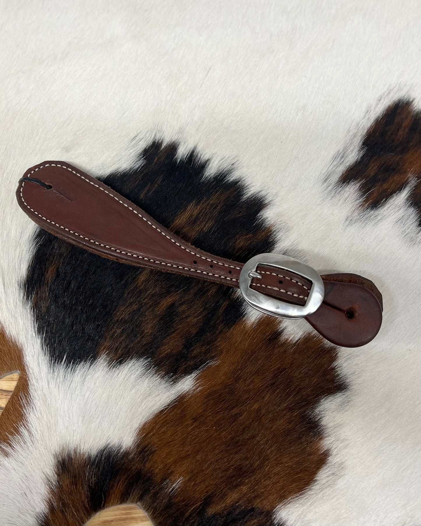 Stitched Leather Spur Straps