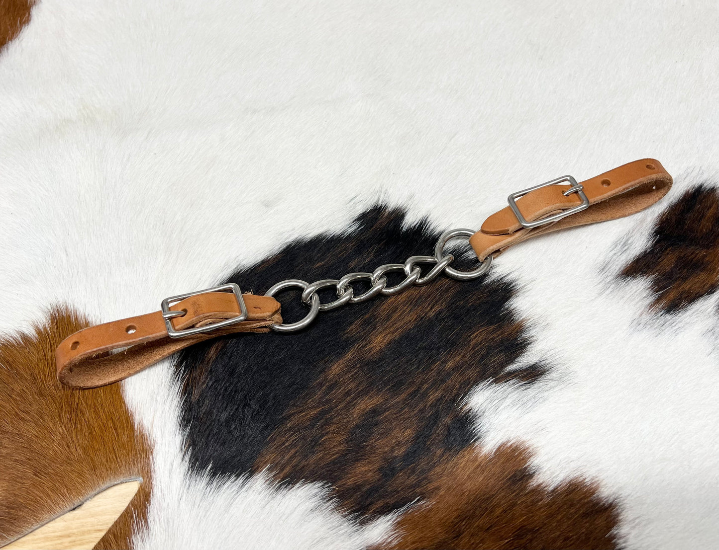 Leather Curb Chain - Not Oiled