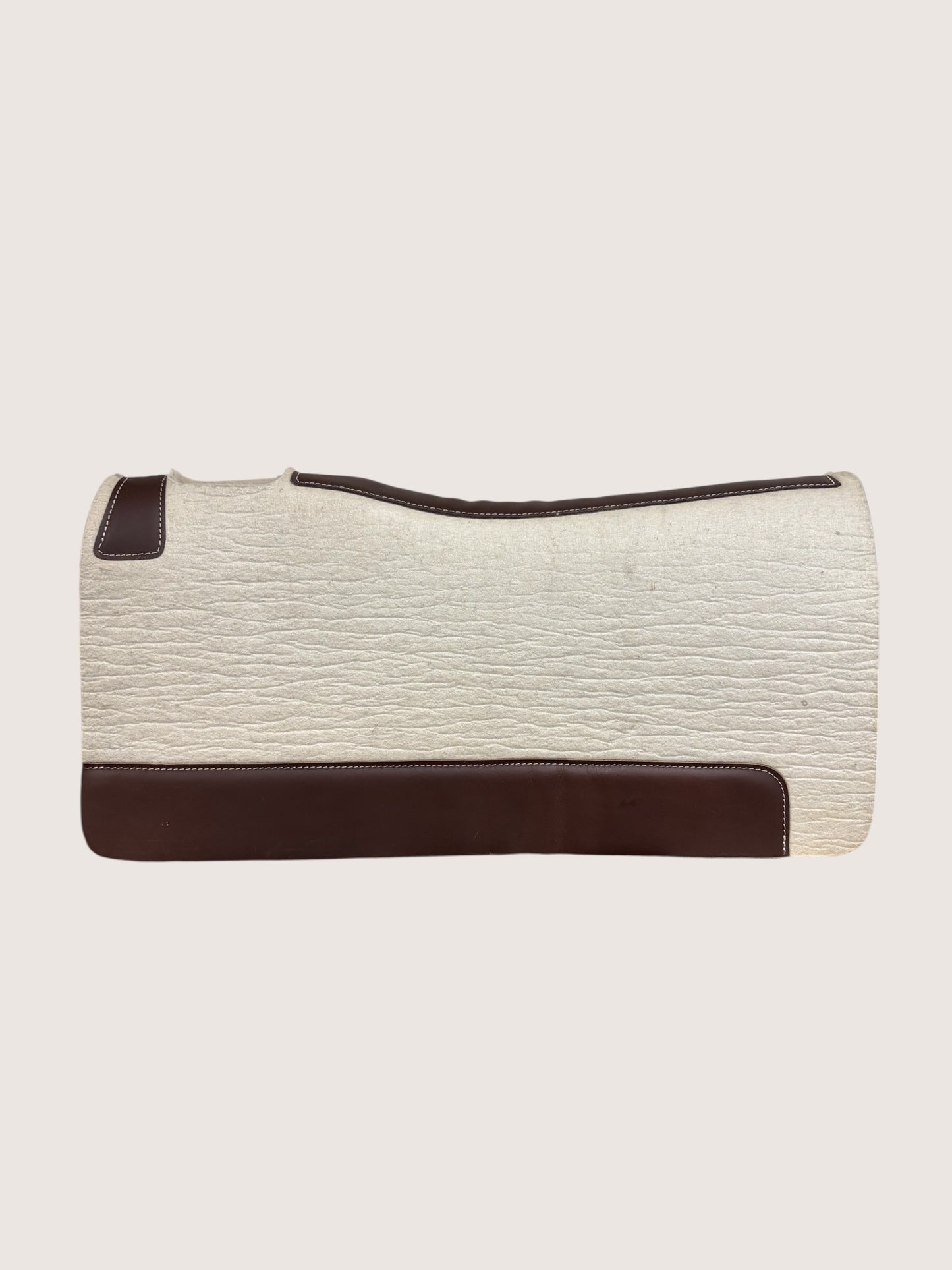Contoured White Wool Felt Saddle Pad - 32" x 32"