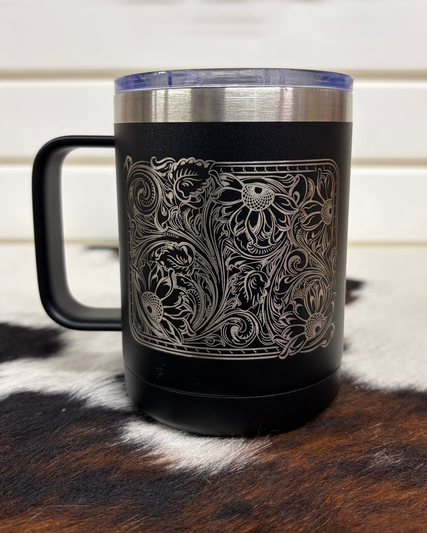 Belt Buckle 15 Ounce Mug - Black