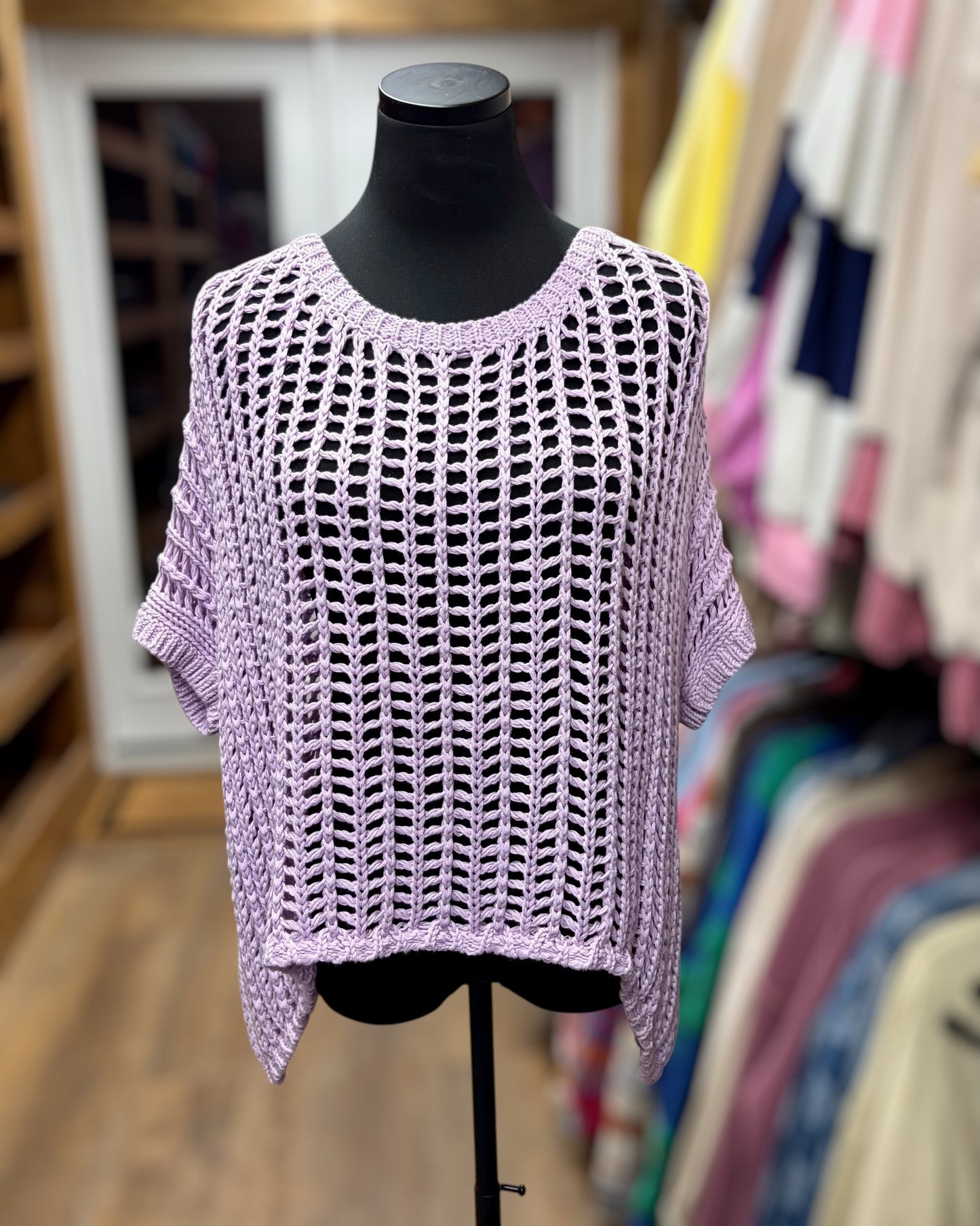 Lavender Crochet Top