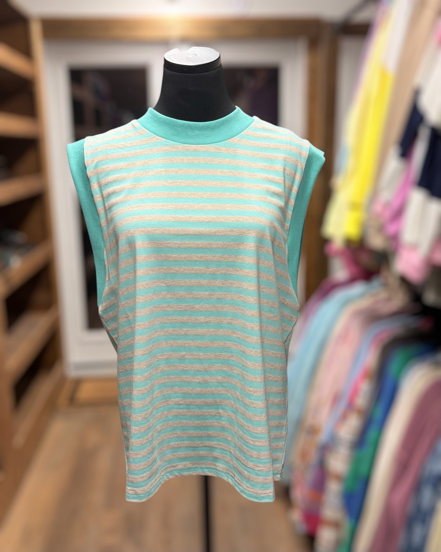 Mint Stripe Top