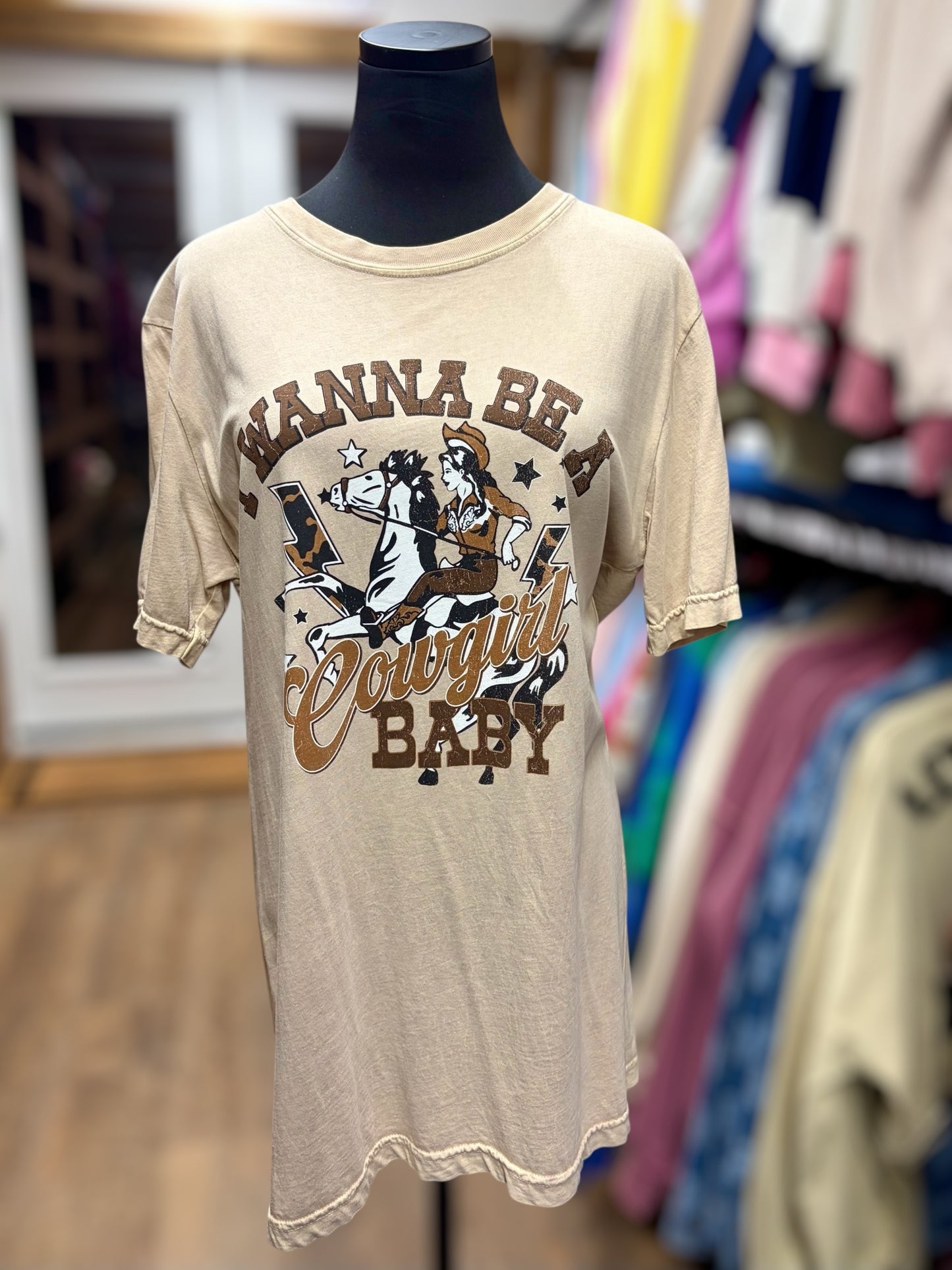 Wanna Be A Cowgirl Tee