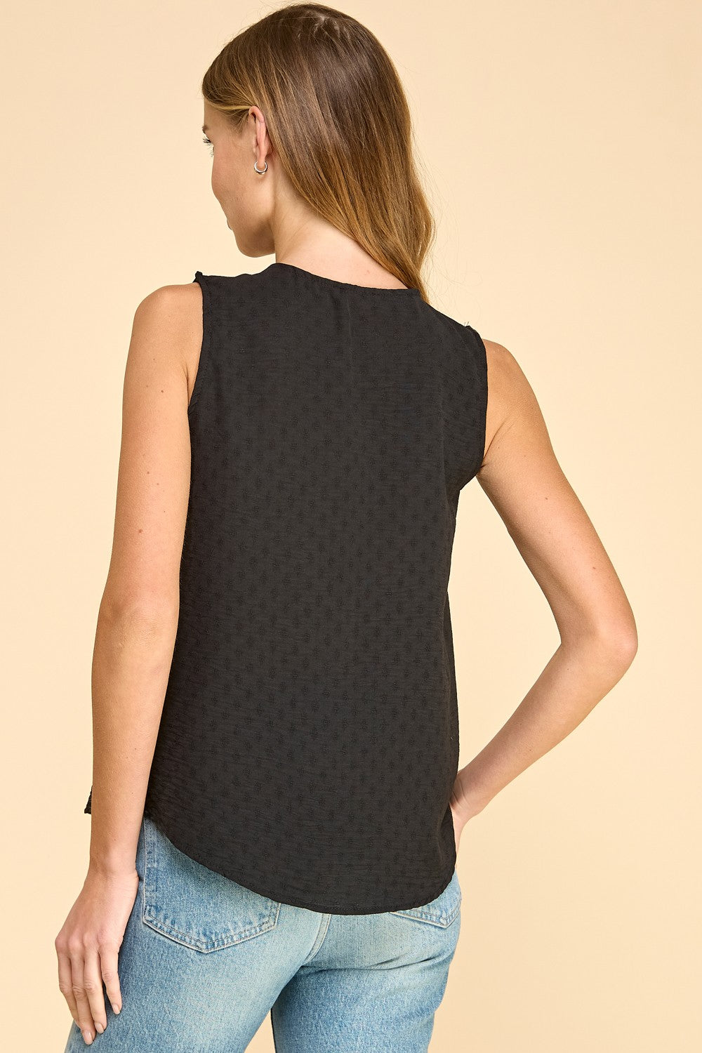 Black Ruffle Top