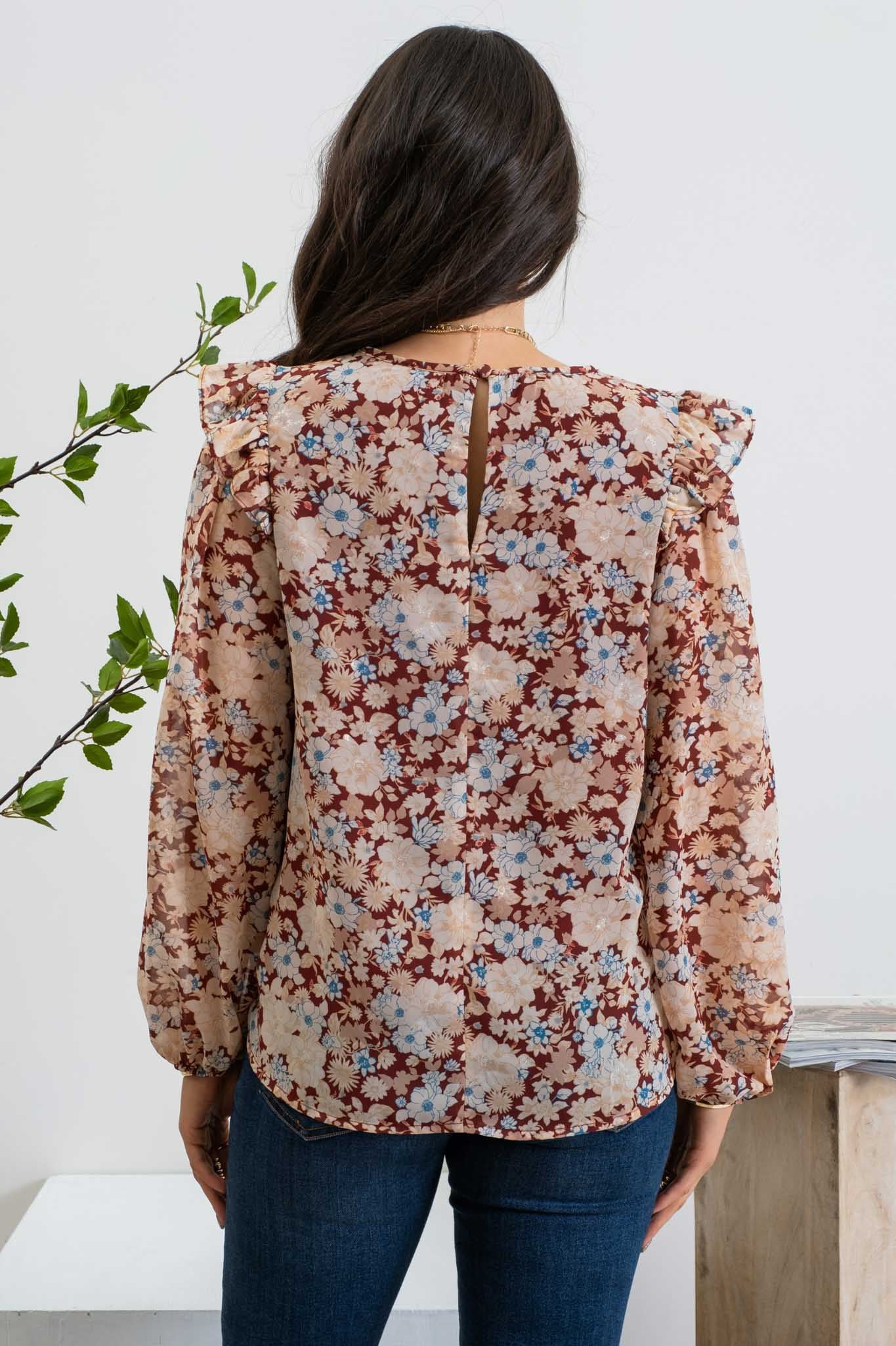Fall Feels Floral Top
