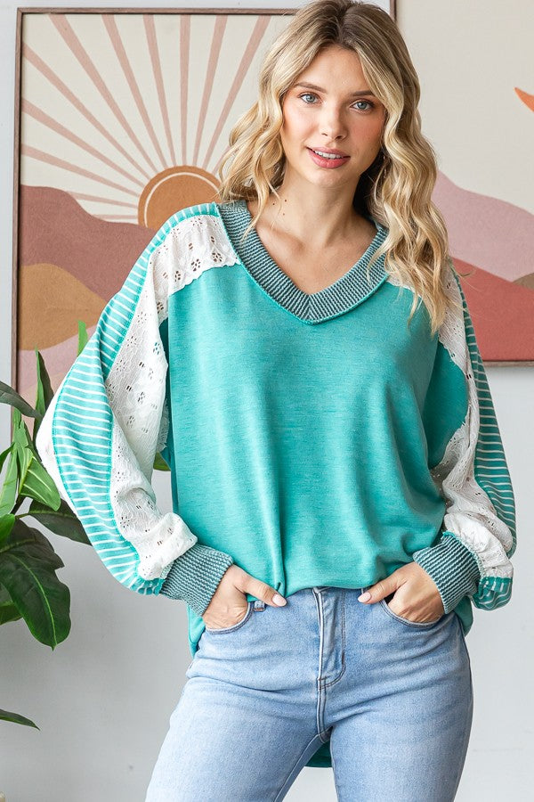 Spring Vibes Colorblock Top