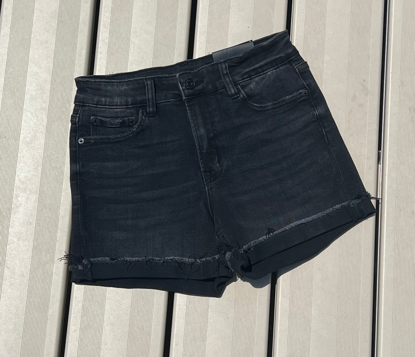 Black Denim Shorts