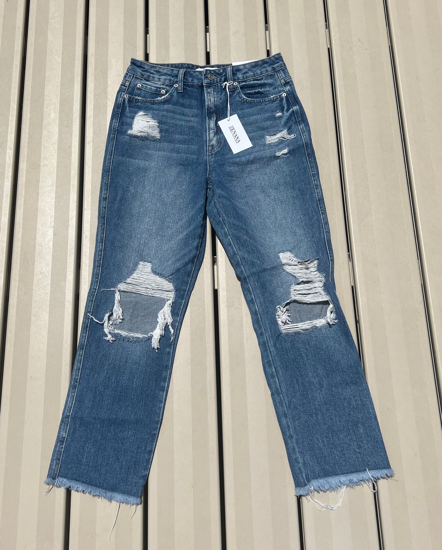 High Rise Cropped Jeans