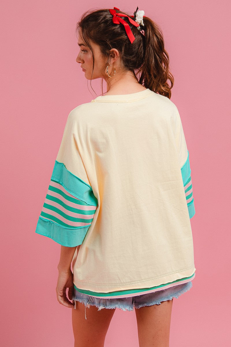 Ivory + Jade Flower Top