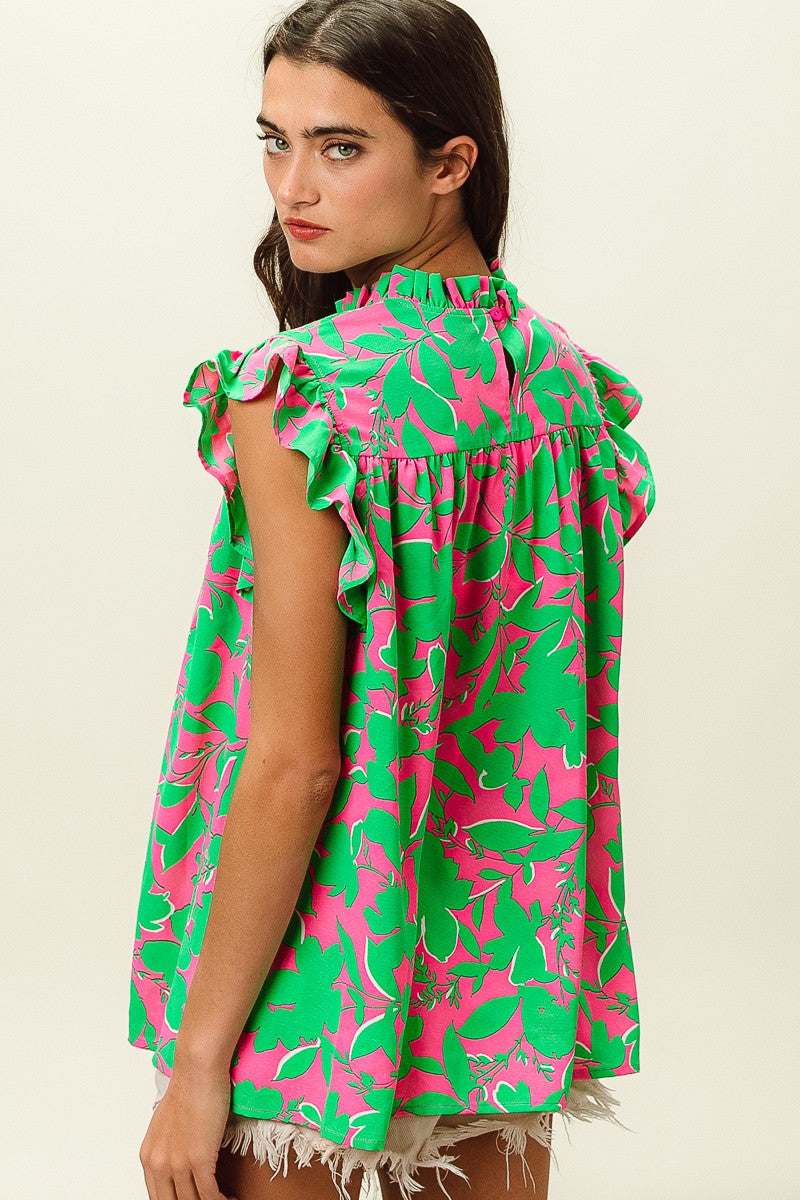 Jade + Fuchsia Top