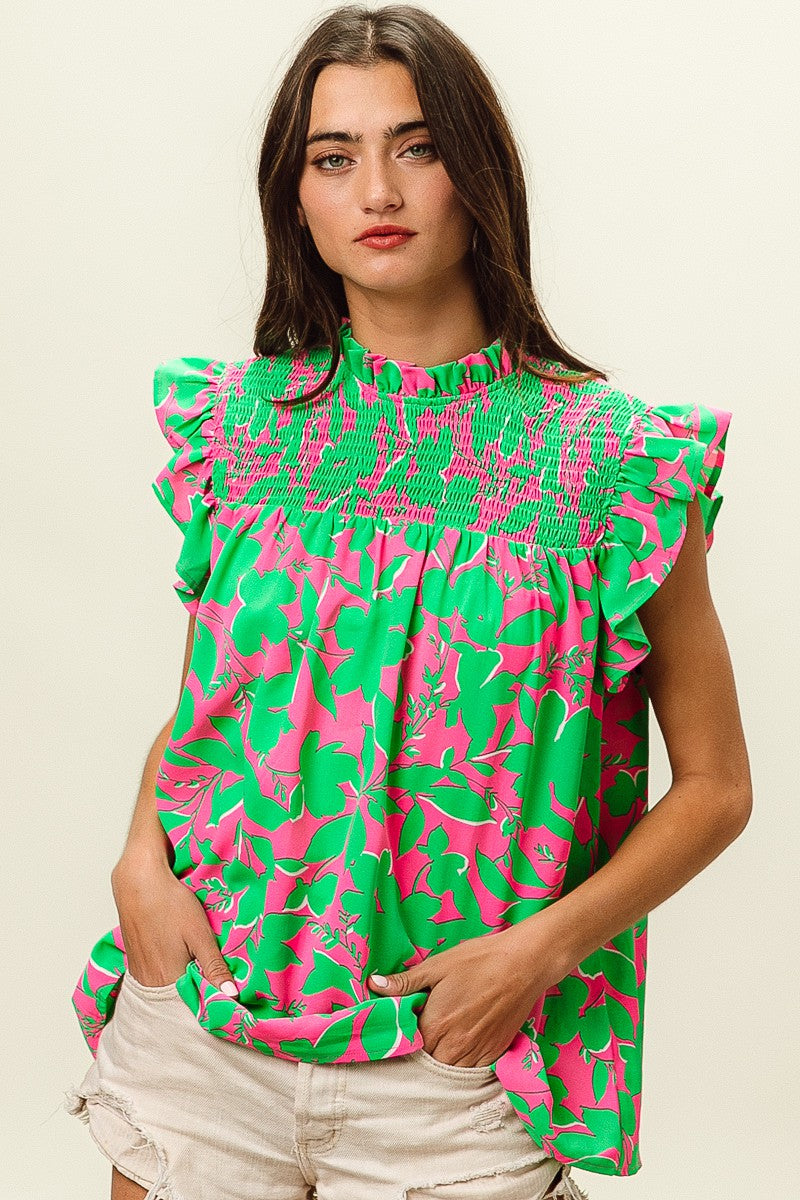 Jade + Fuchsia Top