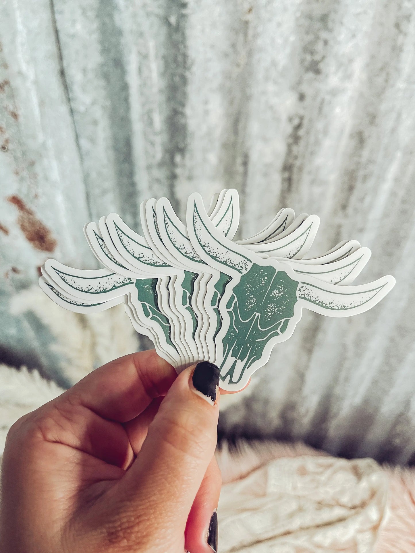 Sticker - Teal Steer Head