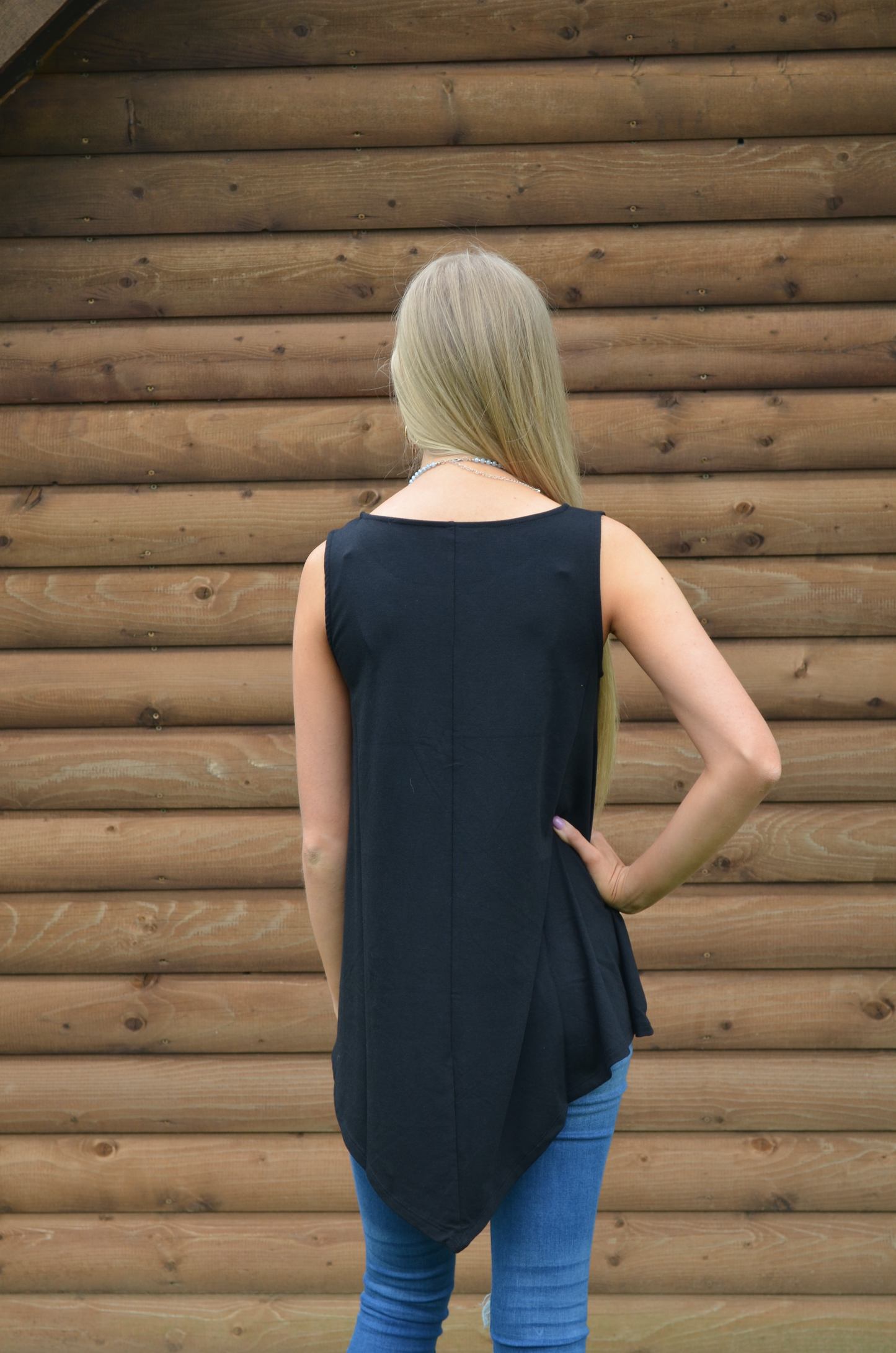 Shark Bite Black Tank Top