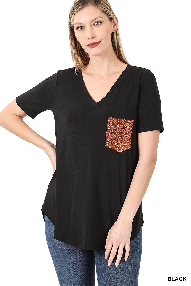 All That Glitters Black Top