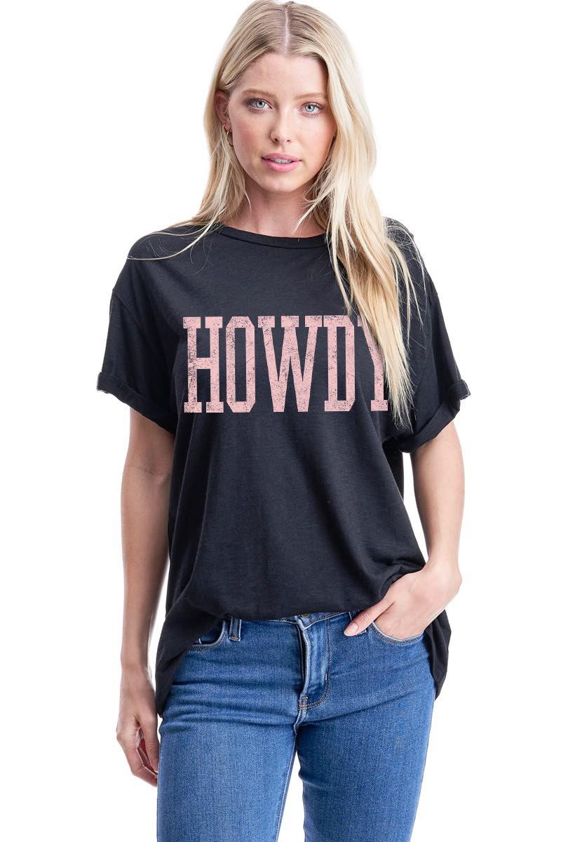 Howdy Black Graphic Tee
