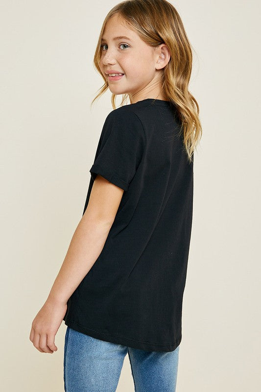Girls Criss Cross Black Top