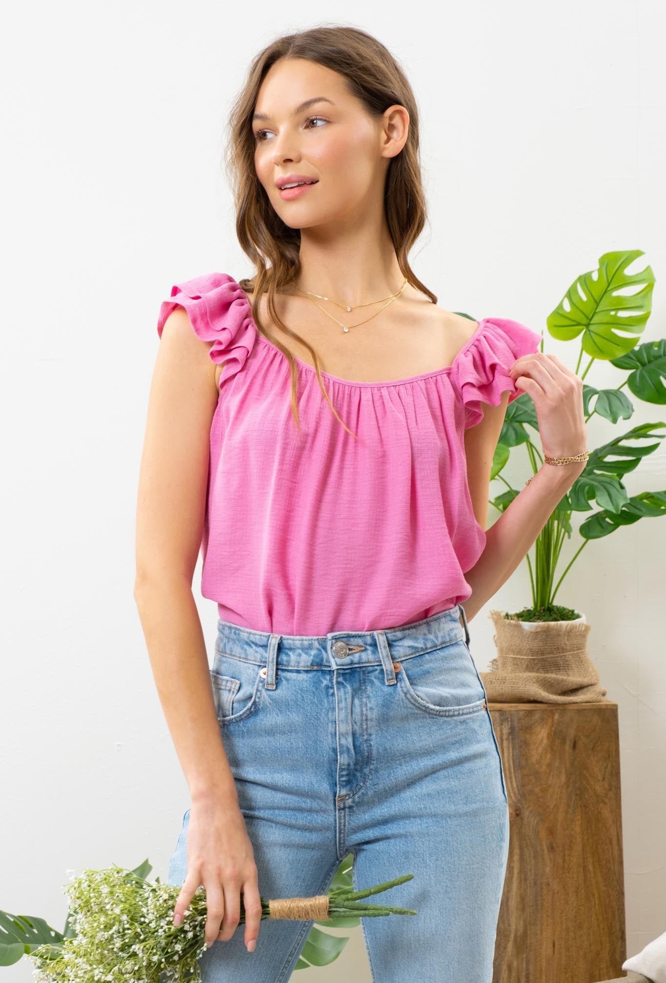 Pink Tiered Top