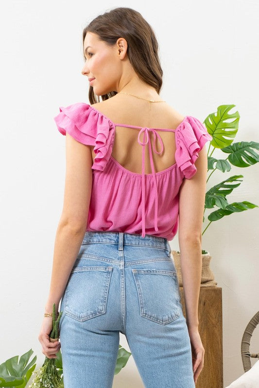 Pink Tiered Top