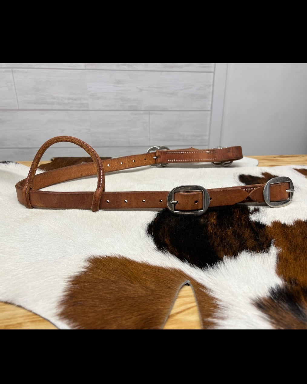 One Ear Buckle End 1" Headstall - Not Oiled