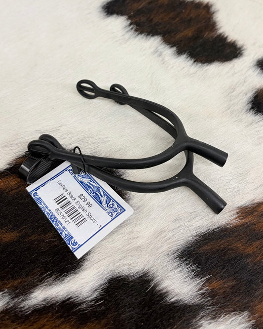 Ladies Black English Spurs - 1"