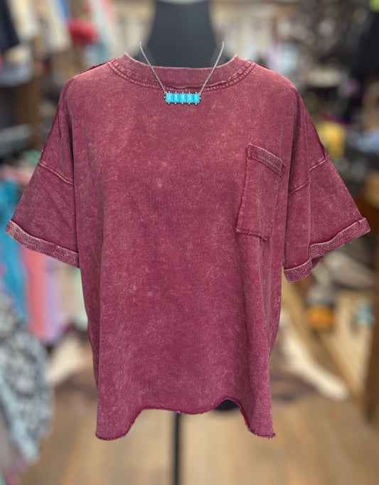 The Lora Top - Cabernet