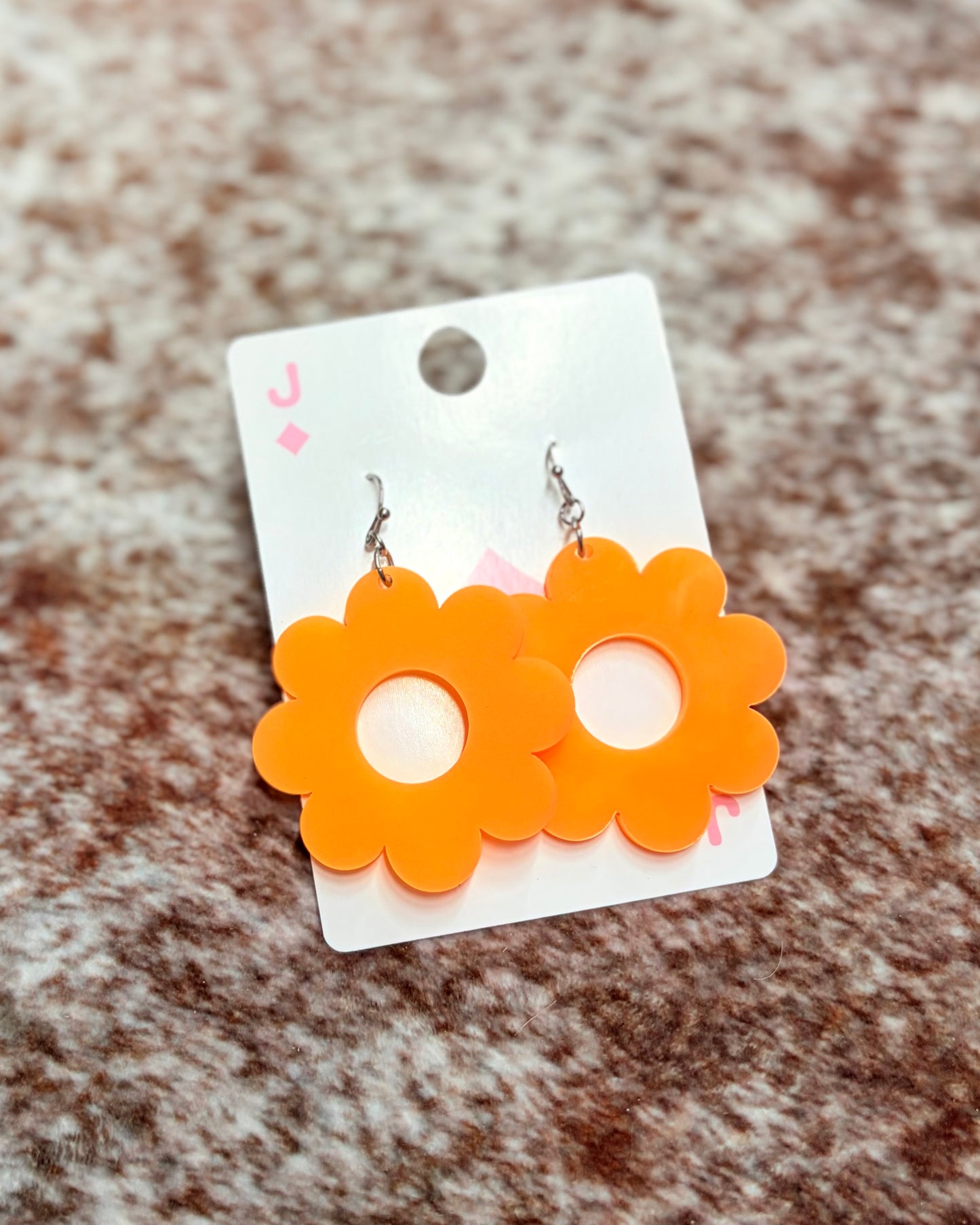 Daisy Earrings - Orange