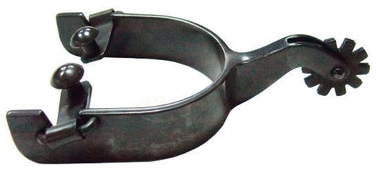 Mens Black Steel Spurs - 2 1/4" Shank