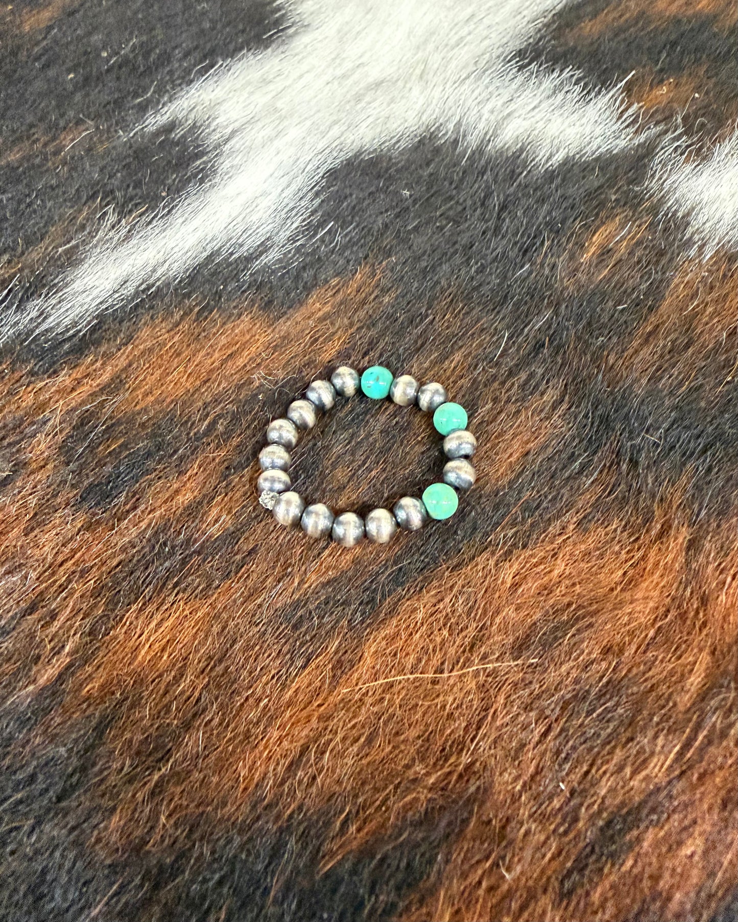 Authentic Sterling + Green Stretch Ring