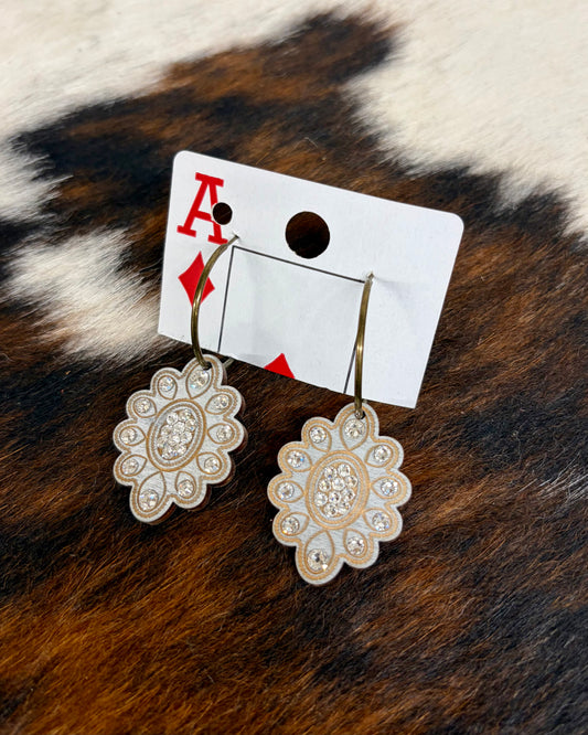 Scalloped Wood Earrings