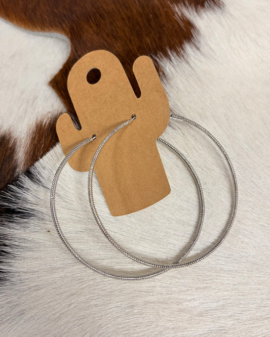 Simple Silver Hoops