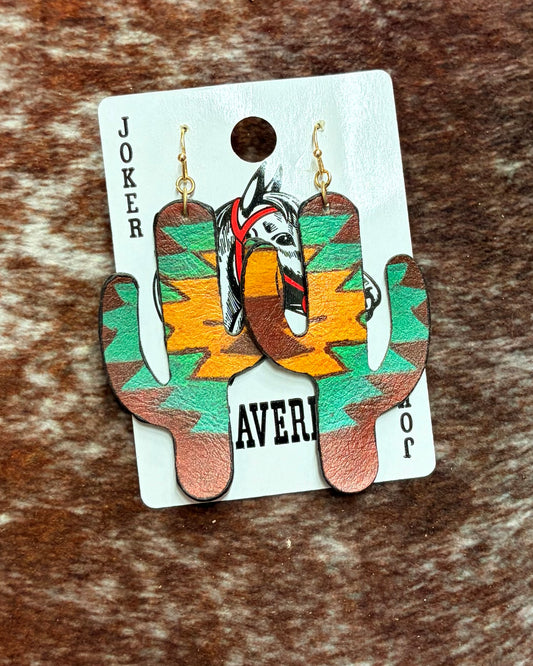 Cactus Aztec Earrings