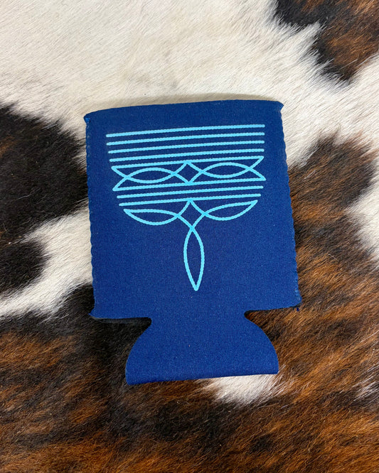 Navy Boot Stitch Koozie