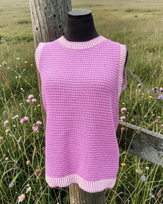 Buck Stitch Orchid Tank