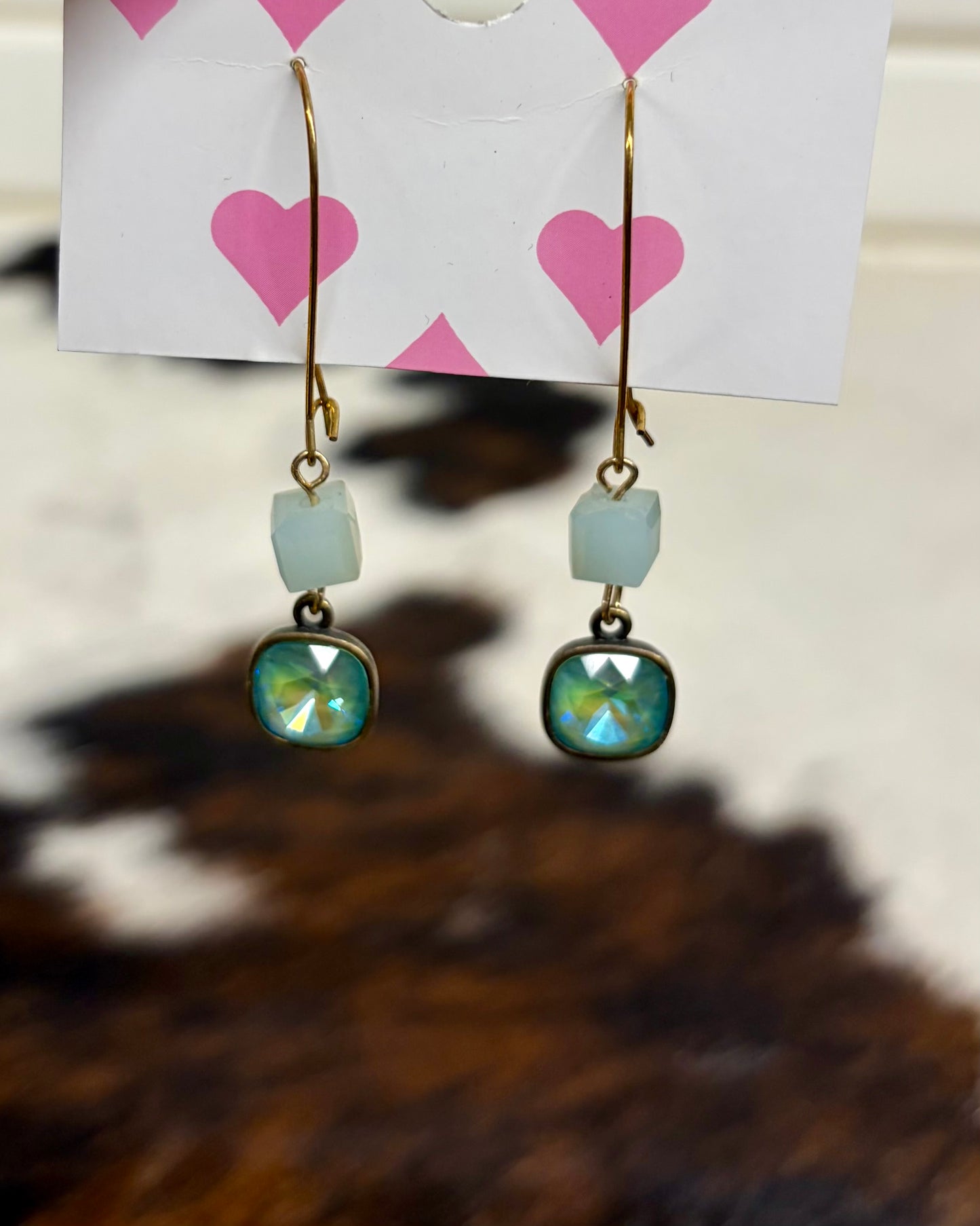 Square Crystal Earrings