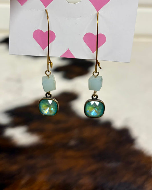 Square Crystal Earrings