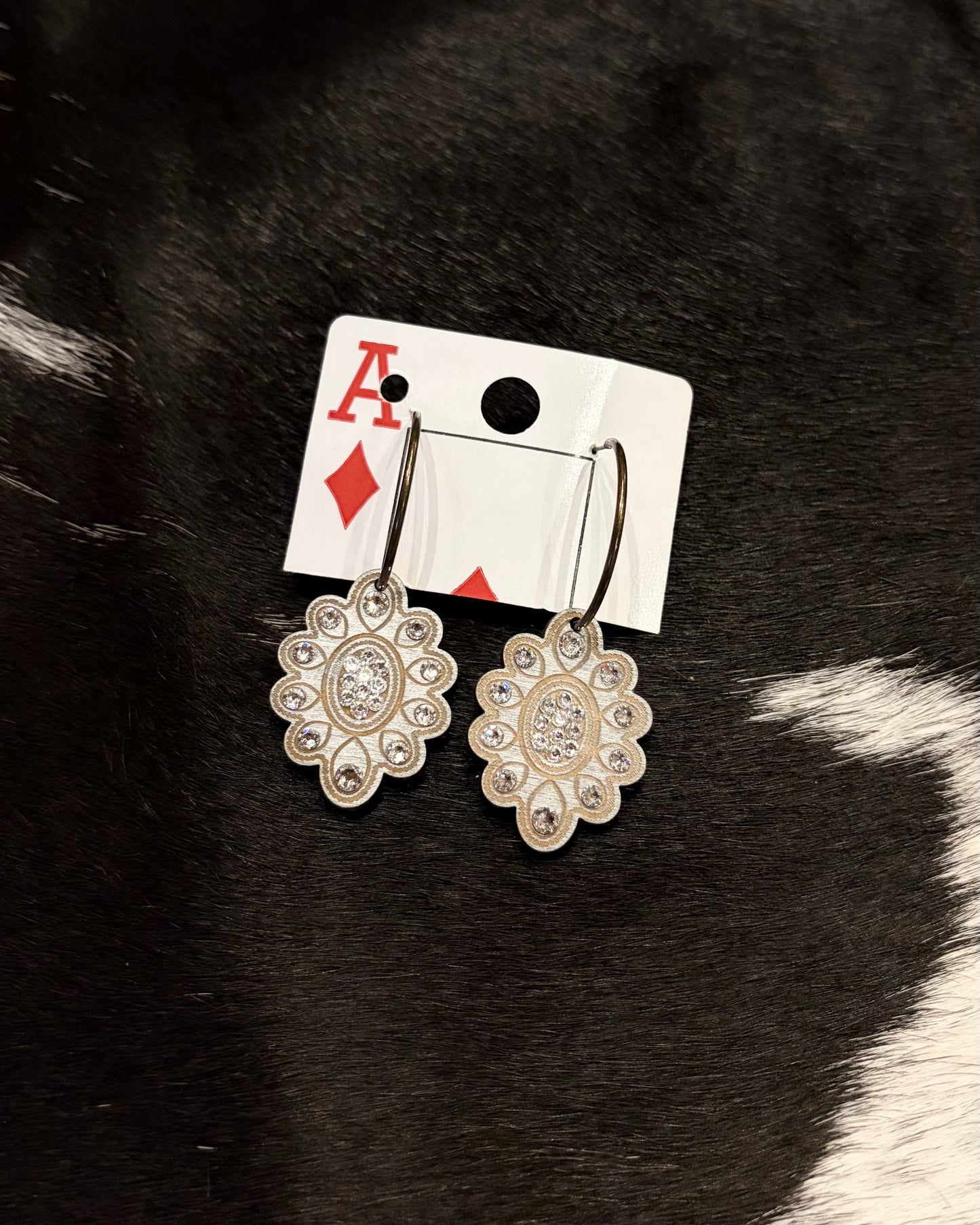 Scalloped Wood Earrings