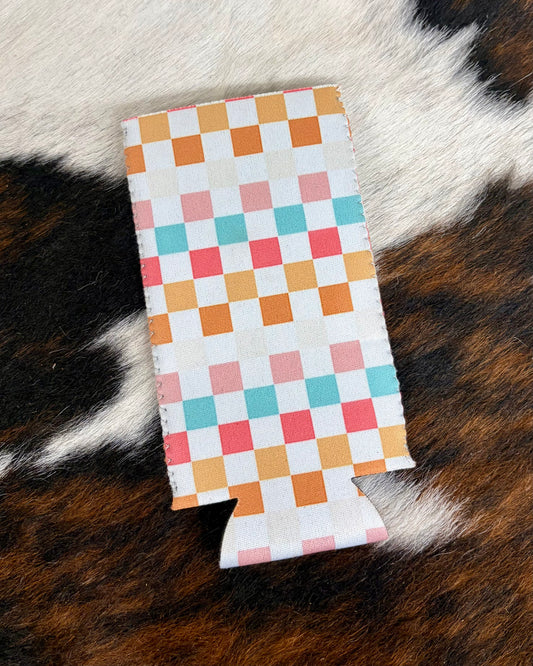 Checkered Tall Koozie
