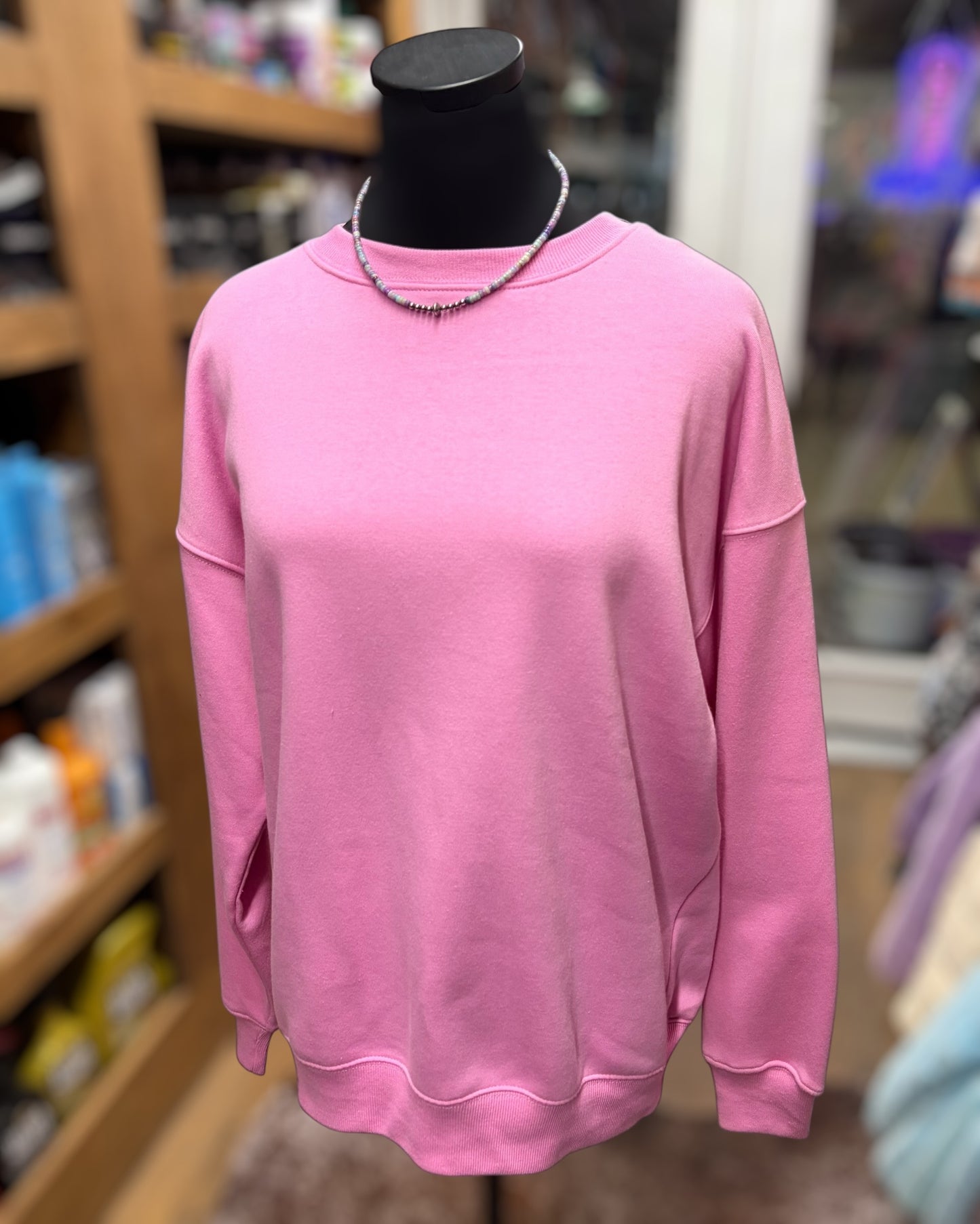 Fleece Crewneck - Candy Pink