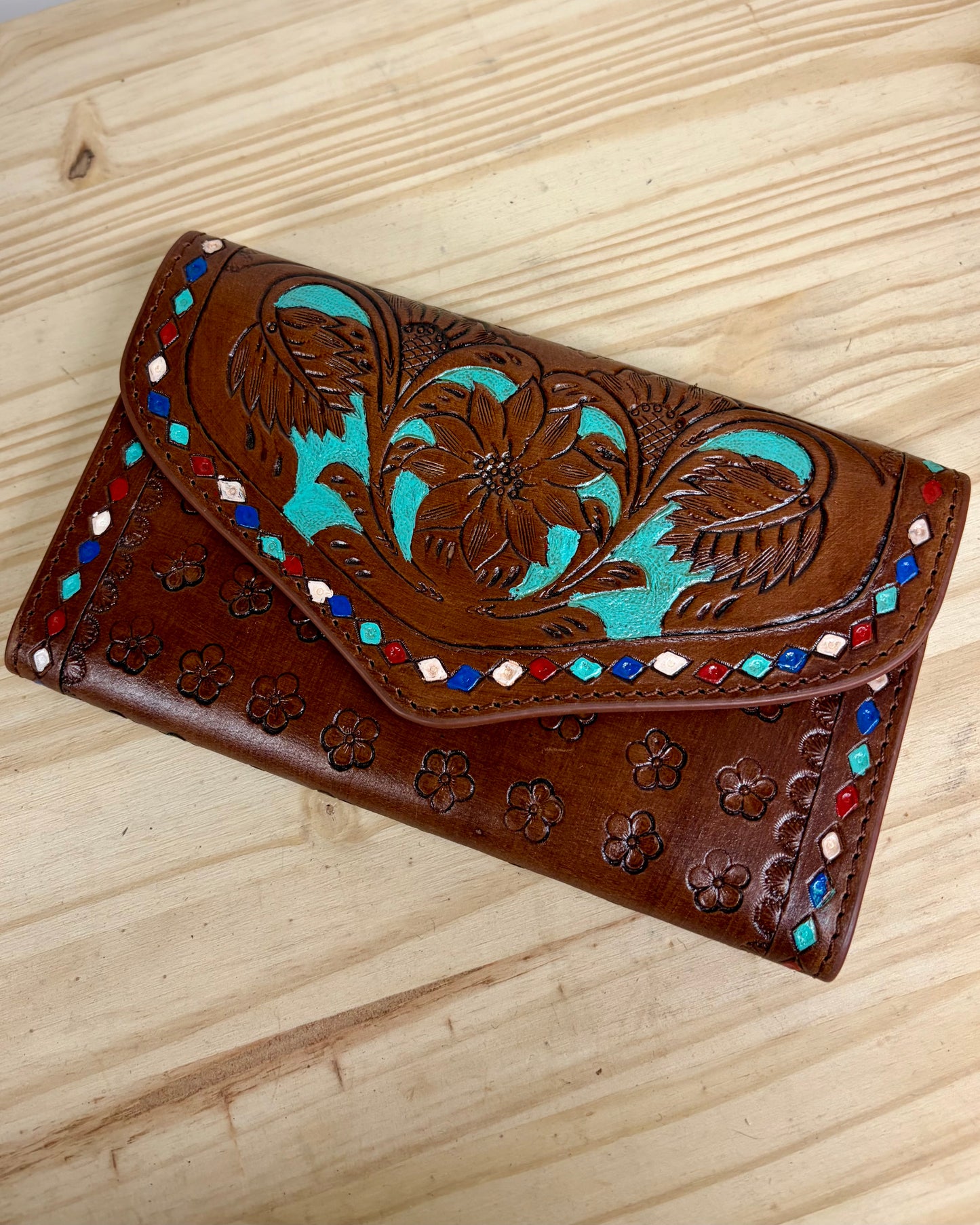 Vintage Blue Wallet