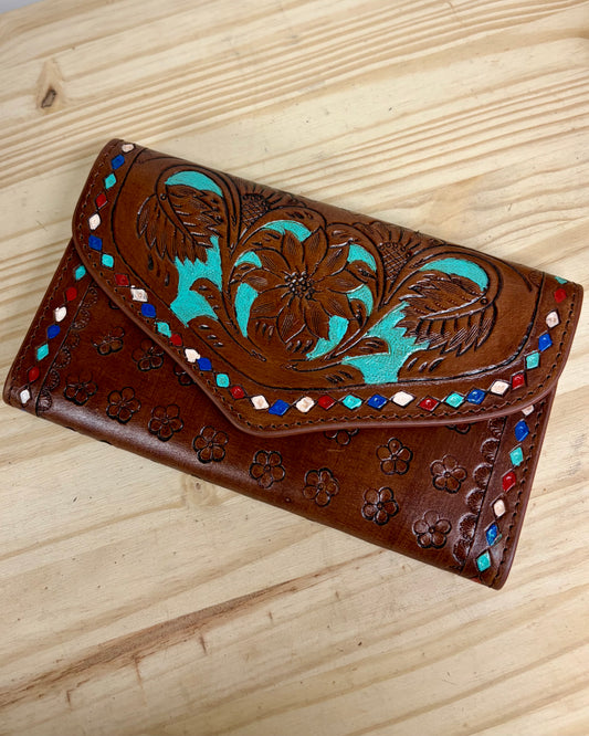 Vintage Blue Wallet