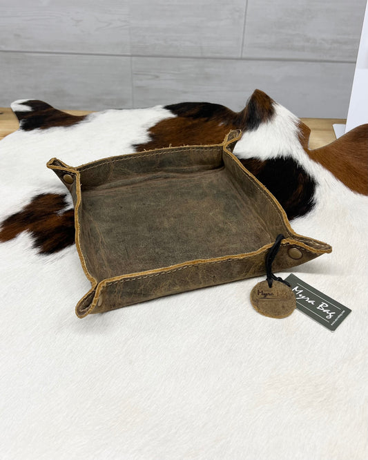 Square Leather Tray