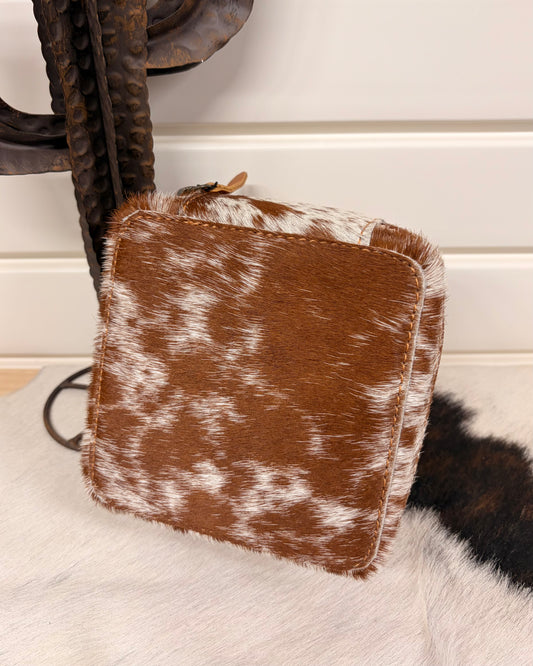 Cowhide Zippered Jewelry Box