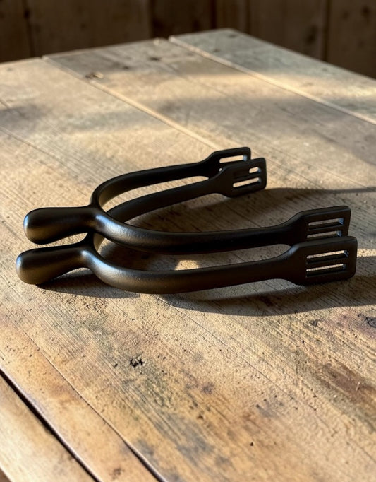 Powder Coated Black English Spurs - 1"