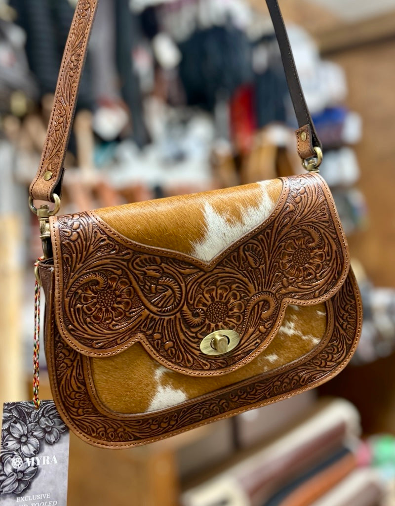 Vista Leather + Cowhide Bag