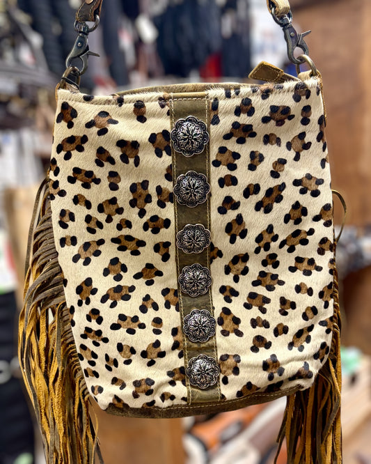 Cheetah Fringe Bag