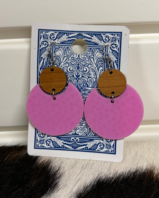 Pink + Brown Earrings