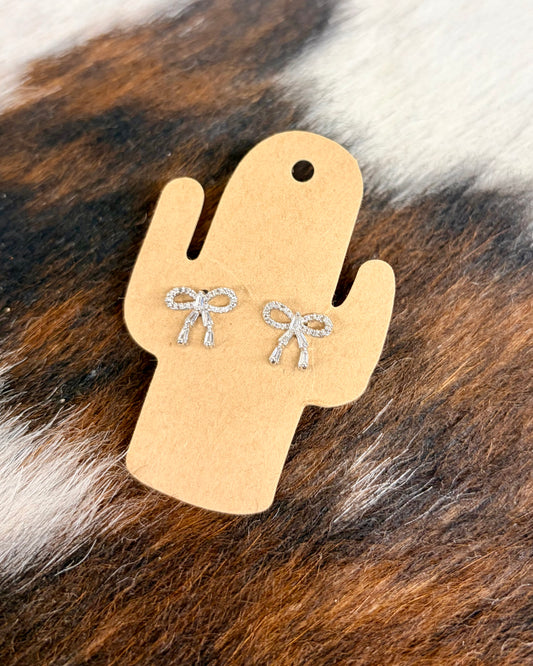 Crystal Bow Earrings